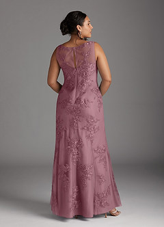 Azazie Whilhelmina Mother of the Bride Dresses Vintage Mauve Mermaid Lace Chiffon Dress image14
