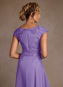 Azazie Christi Mother of the Bride Dresses Tahiti A-Line Lace Chiffon Dress image6
