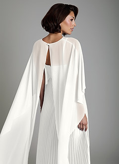 Azazie Micah Vestidos de damas de honor Vestido Blanco de Satén Elástico de Línea A Convertible con Corsé image8