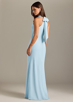 Azazie Doretta Bridesmaid Dresses Sky Blue Mermaid Pleated Chiffon Dress image7
