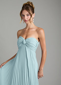 Azazie Tempest Vestidos de damas de honor Vestido Vidrio Marino de Gasa de Imperio Convertible con Corsé image10