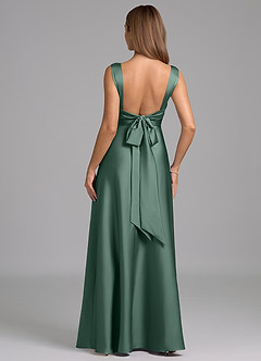 Azazie Beatrice Bridesmaid Dresses Eucalyptus A-Line Sweetheart Neckline Stretch Satin Dress image6