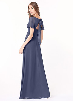 Azazie Kimber Bridesmaid Dresses Stormy A-Line Flounce Sleeve Chiffon Dress image4
