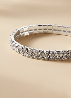 front Double Layer Stretch Rhinestone Bracelet