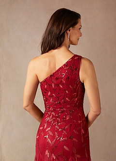 Azazie Backley Mother of the Bride Dresses Burgundy Mermaid Sequins Dress image9