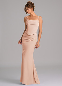 Azazie Sorrel Suknie dla druhen Syrena Gorset Szyfon Do ziemi Sukienka image6