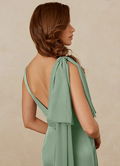 Christian Siriano Bridal for Azazie 1011 Brautjungfernkleider Meerjungfrau-Linie Schleifen Stretch-Satin Kleid Matcha image10
