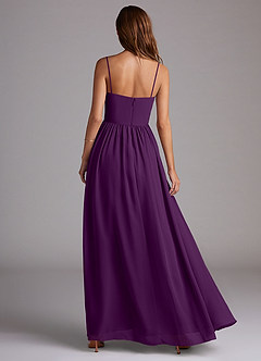Azazie Calianna Bridesmaid Dresses Grape A-Line Off the Shoulder Chiffon Convertible Dress image5