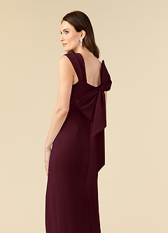 Azazie Ellen Klänningar till brudens mor Klänning Tubklänning i Stretch crepe Sidoslits Cabernet image6