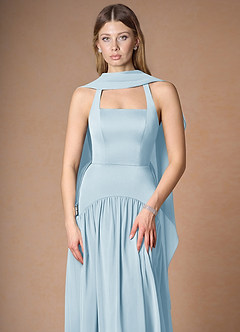 front Azazie Matching Color Chiffon Multiway Cape