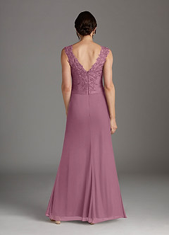 Azazie Edelin Mother of the Bride Dresses Vintage Mauve A-Line Sweetheart Neckline Pleated Mesh Dress image5