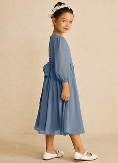 Azazie Lolo Final Sale Twilight A-Line with Sleeves Chiffon Dress image4