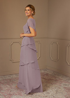 Azazie OHara Mother of the Bride Dresses Dusk A-Line V-Neck Chiffon Dress image5