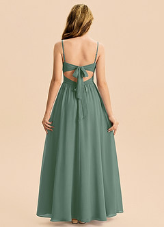 Azazie Zeya Junior Eucalyptus A-Line Chiffon Dress image2