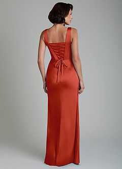 Azazie Amora Robes à essayer chez vous Robe Sirène en Satin extensible Corset Cabernet image2