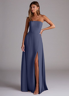 Azazie Wren Bridesmaid Dresses Stormy A-Line Side Slit Chiffon Convertible Dress image1