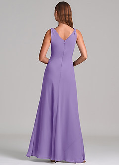 Azazie Nerine Brudtärnklänningar Klä av A-Linje i Chiffong Plisserad Tahiti image5