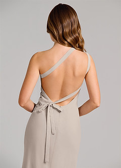 Azazie Monroe Suknie dla druhen Osłona Jedno ramię Szyfon Do ziemi Sukienka image6