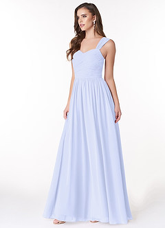Azazie Zapheira Bridesmaid Dresses Lavender A-Line Ruched Chiffon Dress image3