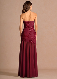Vestido Merlot Largo Nerissa image7