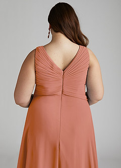 Azazie Flora Bridesmaid Dresses MAI TAI A-Line Pleated Chiffon Dress image14