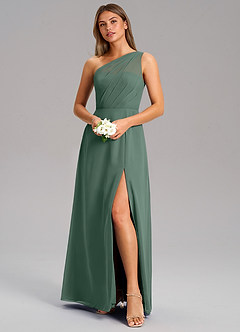 Azazie Phaedra Brautjungfernkleider A-Linie One-Shoulder Chiffon Kleid Seemoos image4
