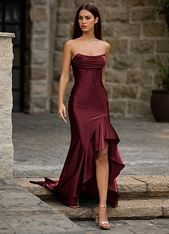 Siren Wein Meerjungfrau-Ballkleid image4