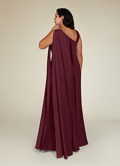 Azazie Franchesca Mère de la mariée Robes Robe Sirène en Mousseline extensible Plissée Cabernet image10