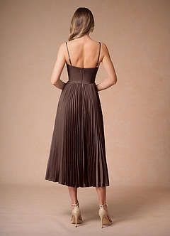 Léna Truffle Pleated Midi Dress image2