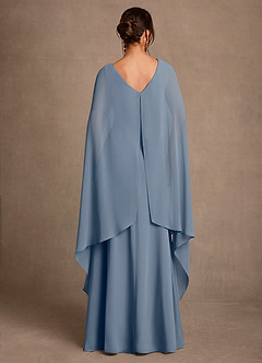 Azazie Liddie Abiti per la Madre della Sposa Abito A-Line in Chiffon Plissettato Crepuscolo image4