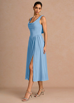 Robe Midi Bleu Brumeux Novi image4