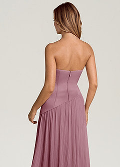 Azazie Tierney Bridesmaid Dresses Vintage Mauve A-Line Strapless Chiffon Convertible Dress image5