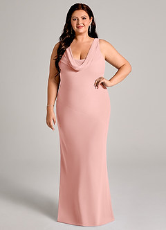 Azazie Rylina Bridesmaid Dresses Rosette Mermaid Pleated Chiffon Dress image7