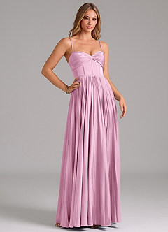 Azazie Akiko Bridesmaid Dresses Candy Pink A-Line Sweetheart Neckline Stretch Satin Dress image3