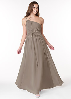 Azazie Hoya Final Sale Flowy One Shoulder Chiffon Bridesmaids Dress image5