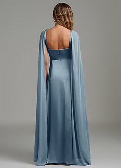 Azazie Niveah Bridesmaid Dresses Dusty Blue A-Line Strapless Stretch Satin Convertible Dress image4