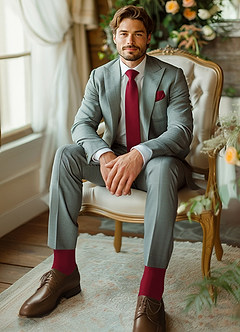 front Matte Satin Wide Tie and Pocket Square Set