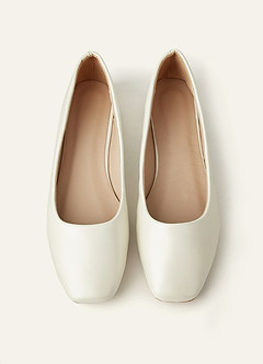 front Mehrfarbige Ballerinas mit eckiger Spitze