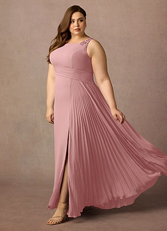 Azazie Galvan Mother of the Bride Dresses Dusty Rose A-Line Sequins Chiffon Dress image8
