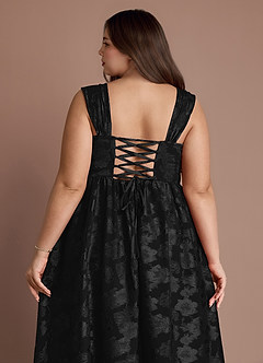 Hazel Black Pleated Maxi Dress image14