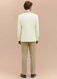 front Adrian Champagne Shawl Lapel Structured Stretch Tuxedo Jacket
