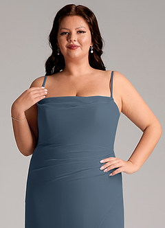 Azazie Leonis Bridesmaid Dresses Neptune Sheath Strapless Chiffon Convertible Dress image15