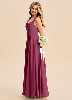 Azazie Kady Junior Mulberry A-Line Sweetheart Neckline Chiffon Dress image5