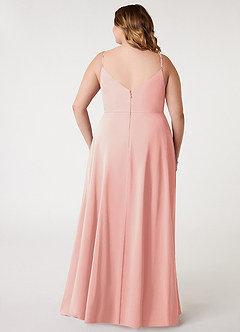 Azazie Daenerys Bridesmaid Dresses Rosette A-Line Cowl Chiffon Dress image9