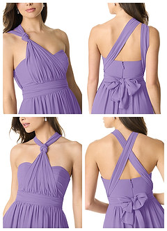 Azazie Olani Bridesmaid Dresses Tahiti A-Line Off the Shoulder Chiffon Convertible Dress image7