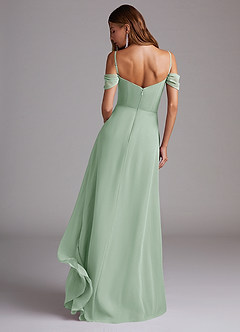 Azazie Marley Bridesmaid Dresses Agave A-Line Off the Shoulder Chiffon Convertible Dress image7