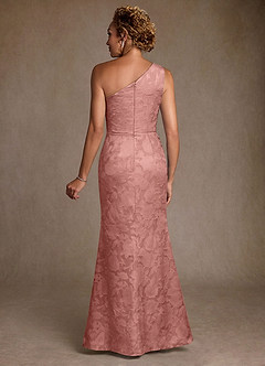 Azazie Joylin Klänningar till brudens mor Klä Trumpet i Blommig Utbrändhet Ena axeln Rosett image2