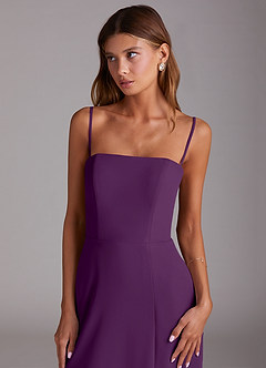 Azazie Wren Bridesmaid Dresses Grape A-Line Strapless Chiffon Dress image6