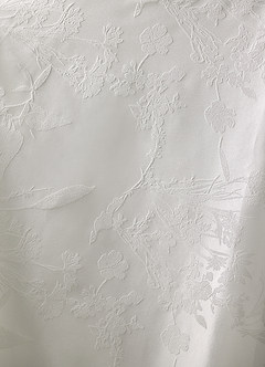 Azazie Daliah Robes de mariée Robe Trapèze en Jacquard Floral Sans bretelle Blanc De Diamant image9