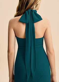 Azazie Velli Junior Pine Mermaid High Neck Chiffon Dress image6